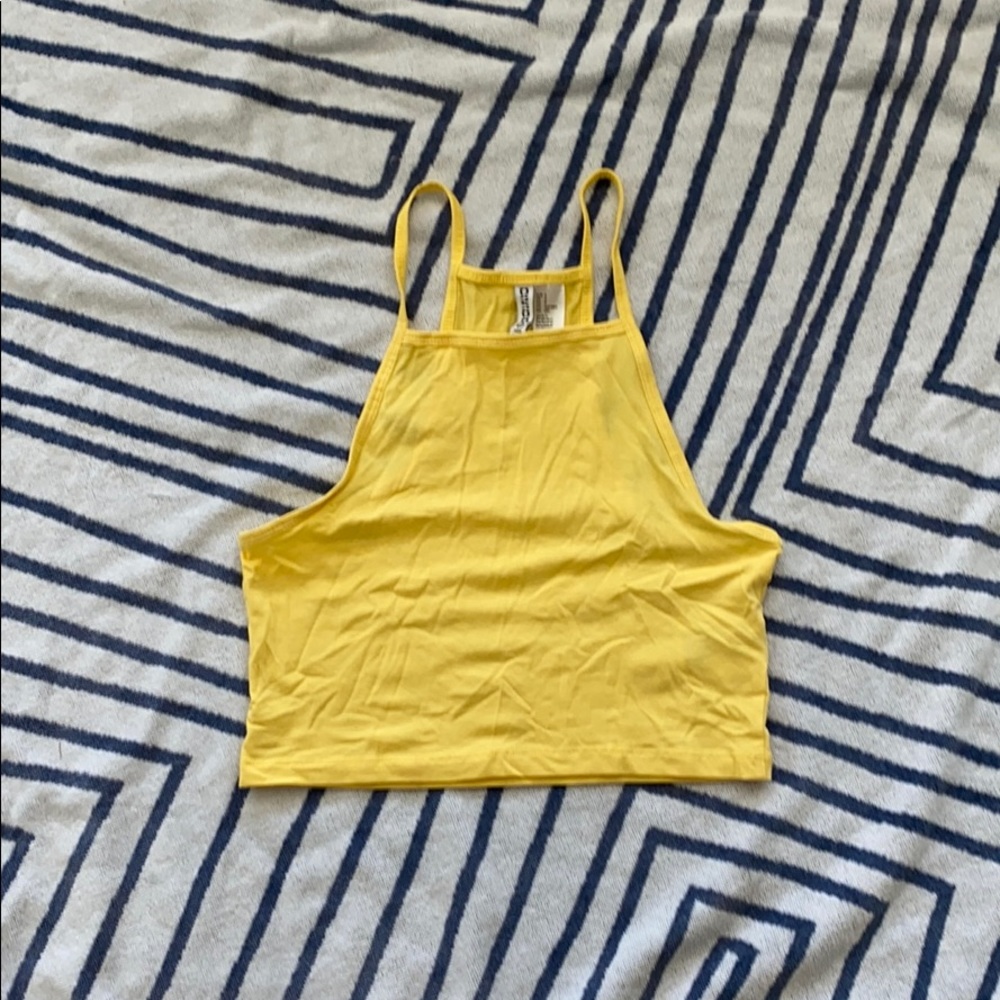 Yellow crop top